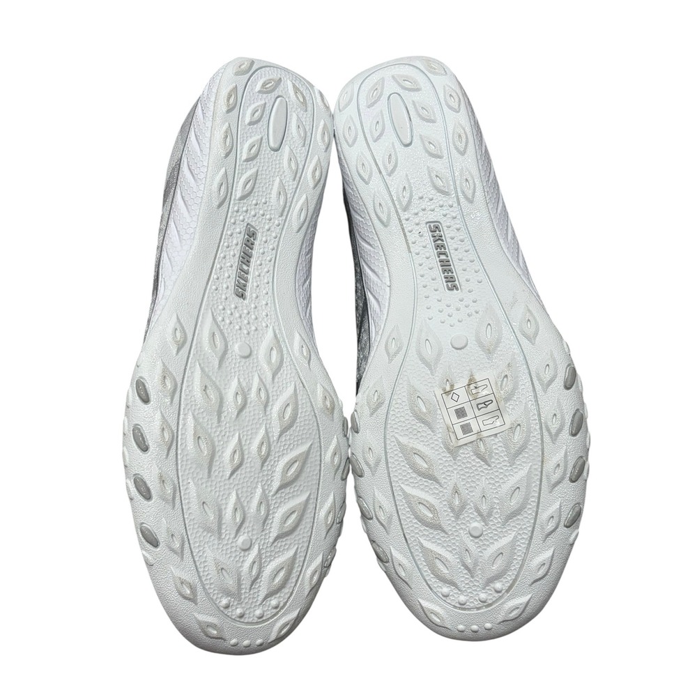 Skechers Relaxed Fit Womens Air-Cooled Memory Foam Shoes Size 9 White Silver NEW - Picture 7 of 7